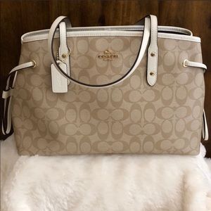 Coach Canvas Drawstring Carryall 
khaki/chalk